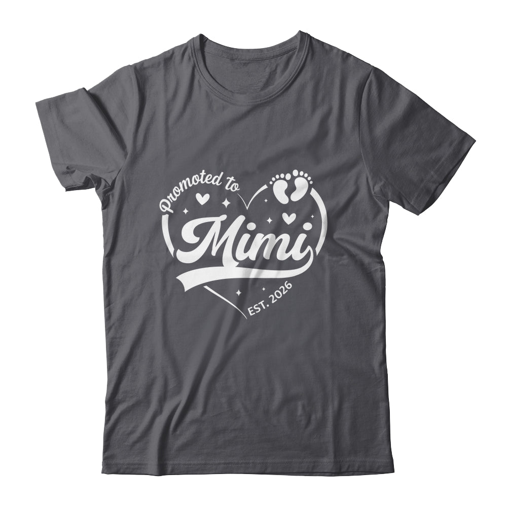 Promoted To Mimi Est 2026 Soon To Be New Grandmom Heart Shirt & Tank Top | siriusteestore
