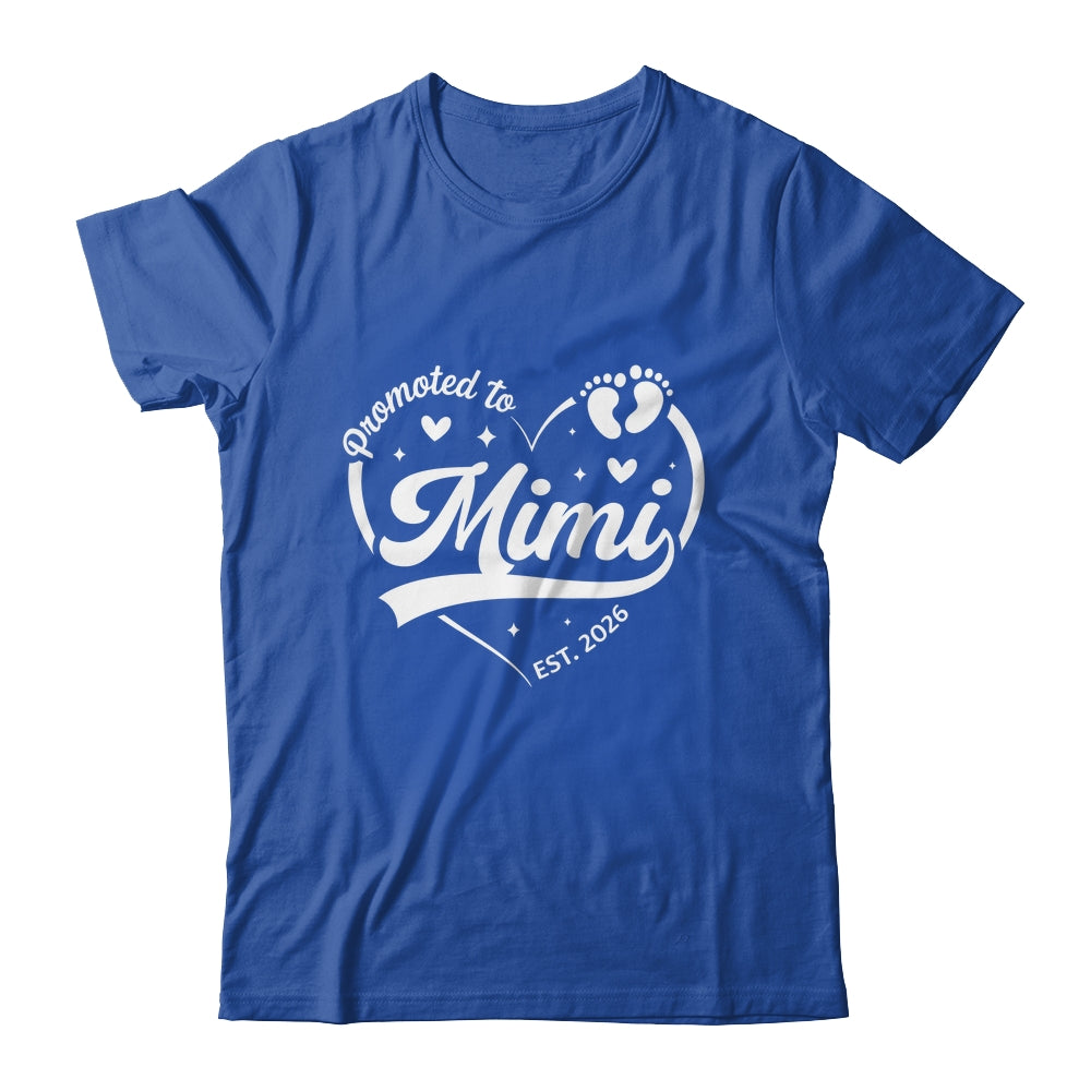 Promoted To Mimi Est 2026 Soon To Be New Grandmom Heart Shirt & Tank Top | siriusteestore