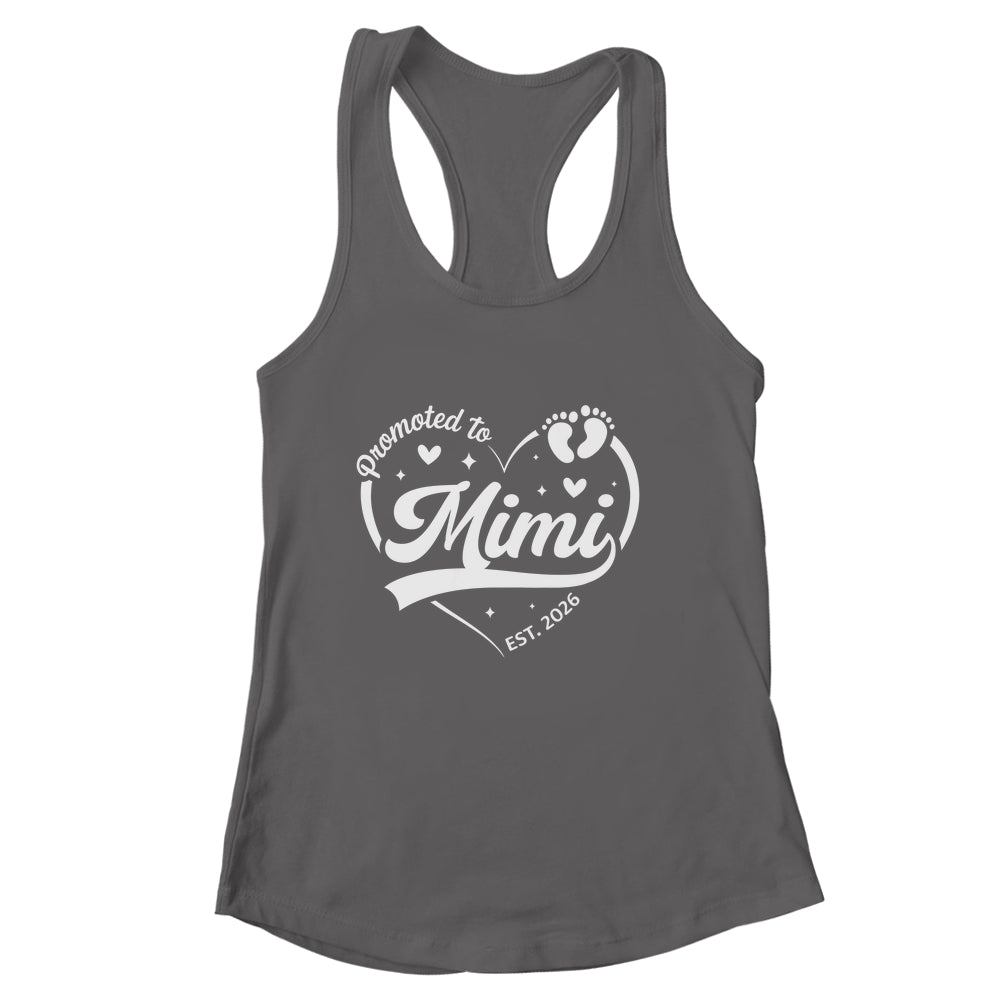 Promoted To Mimi Est 2026 Soon To Be New Grandmom Heart Shirt & Tank Top | siriusteestore