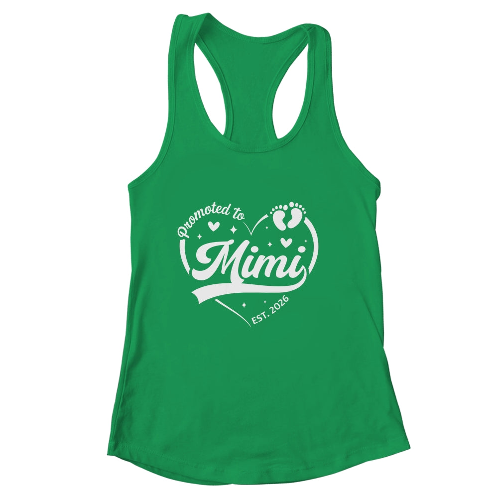 Promoted To Mimi Est 2026 Soon To Be New Grandmom Heart Shirt & Tank Top | siriusteestore