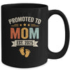 Promoted To Mom 2025 Retro Soon To Be Mom Est 2025 Mug | siriusteestore