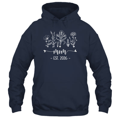 Promoted To Mom 2026 Pregnancy Announcement Floral Shirt & Hoodie | siriusteestore