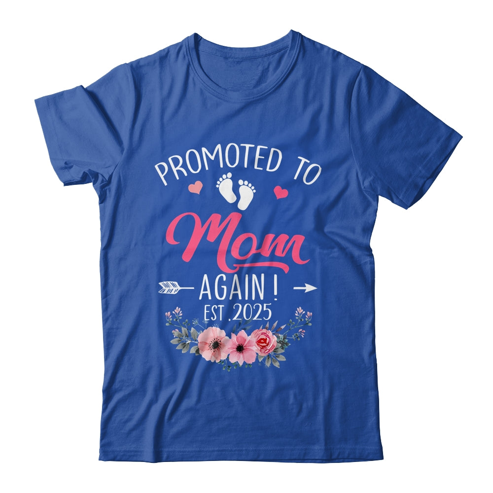 Promoted To Mom Again Est 2025 Mothers Day Shirt & Tank Top | siriusteestore