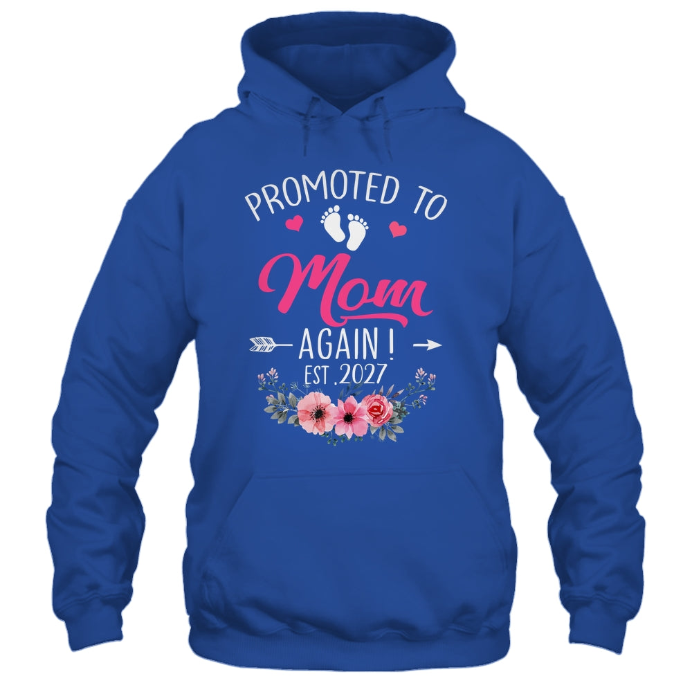 Promoted To Mom Again Est 2027 Mothers Day Shirt & Tank Top | siriusteestore