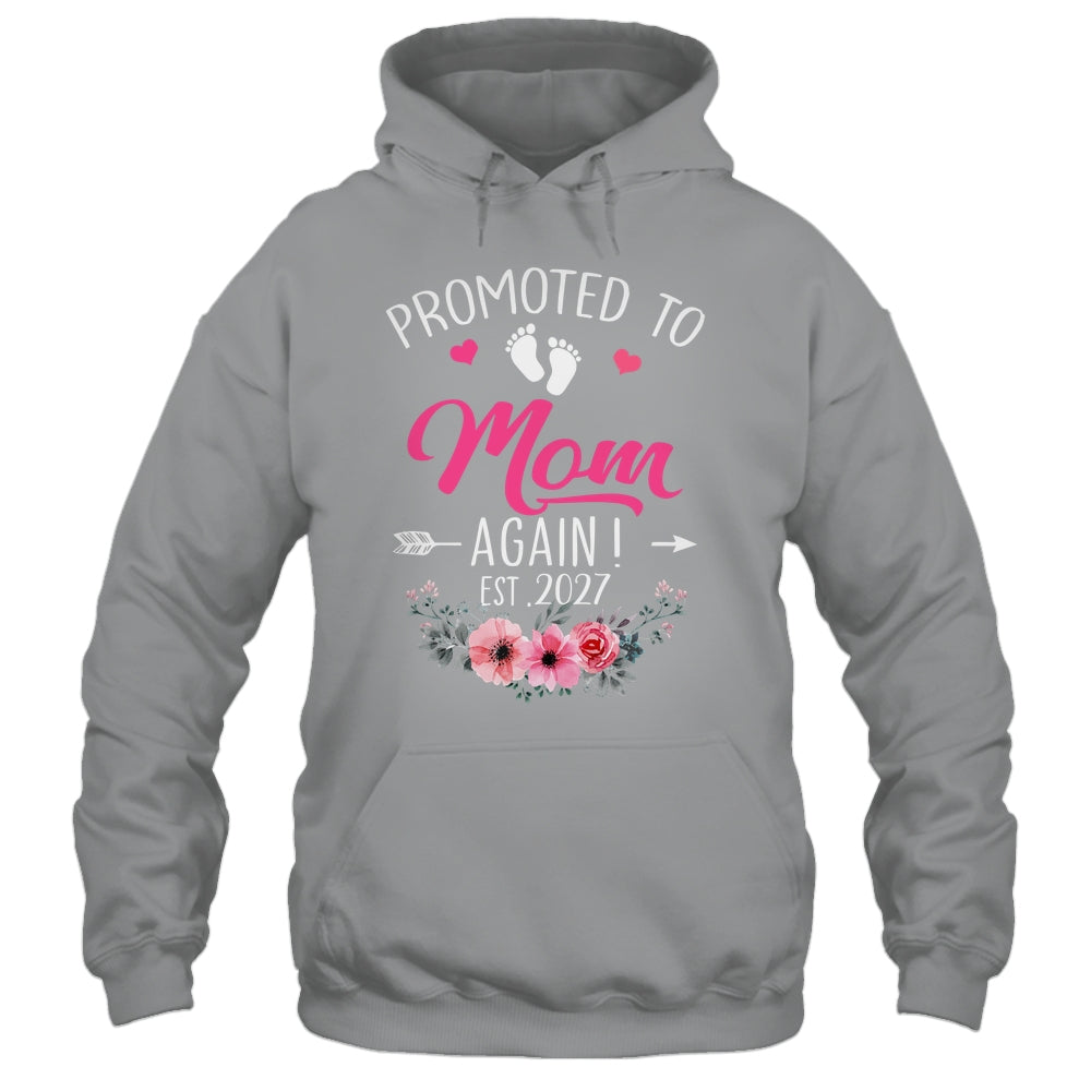 Promoted To Mom Again Est 2027 Mothers Day Shirt & Tank Top | siriusteestore