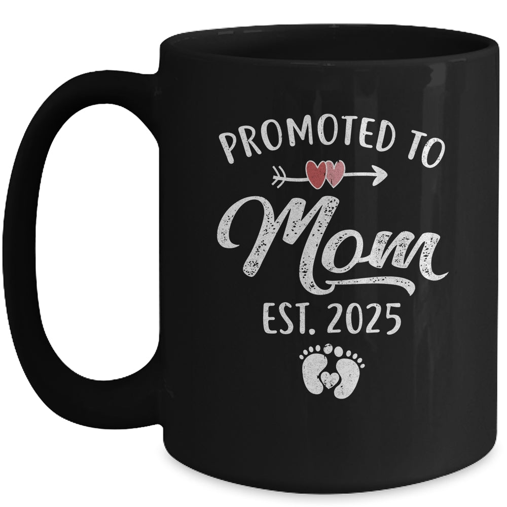 Promoted To Mom Est 2025 Funny First Time Mothers Day Mug | siriusteestore
