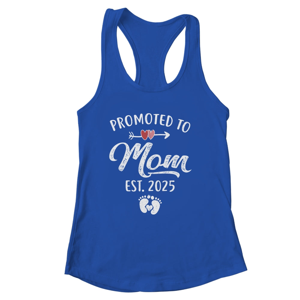Promoted To Mom Est 2025 Funny First Time Mothers Day Shirt & Tank Top | siriusteestore