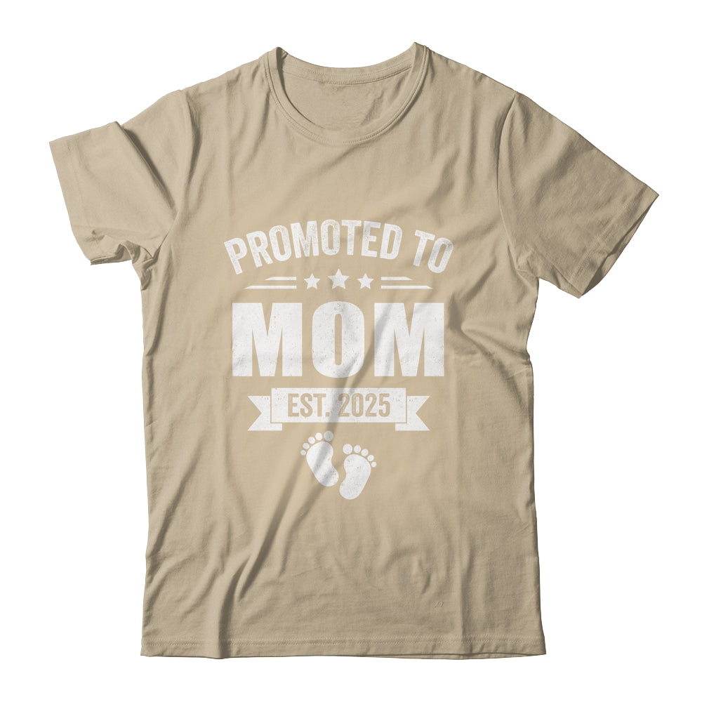 Promoted To Mom Est 2025 Mothers Day First Time New Mommy Shirt & Tank Top | siriusteestore