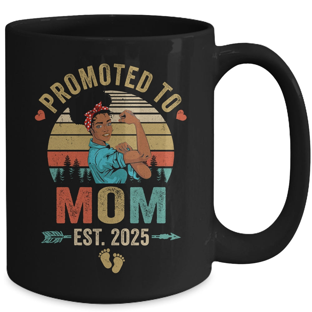 Promoted To Mom Est 2025 Vintage First Time Mom Mug | siriusteestore