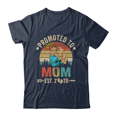 Promoted To Mom Est 2026 Retro First Time Mom Shirt & Tank Top | siriusteestore