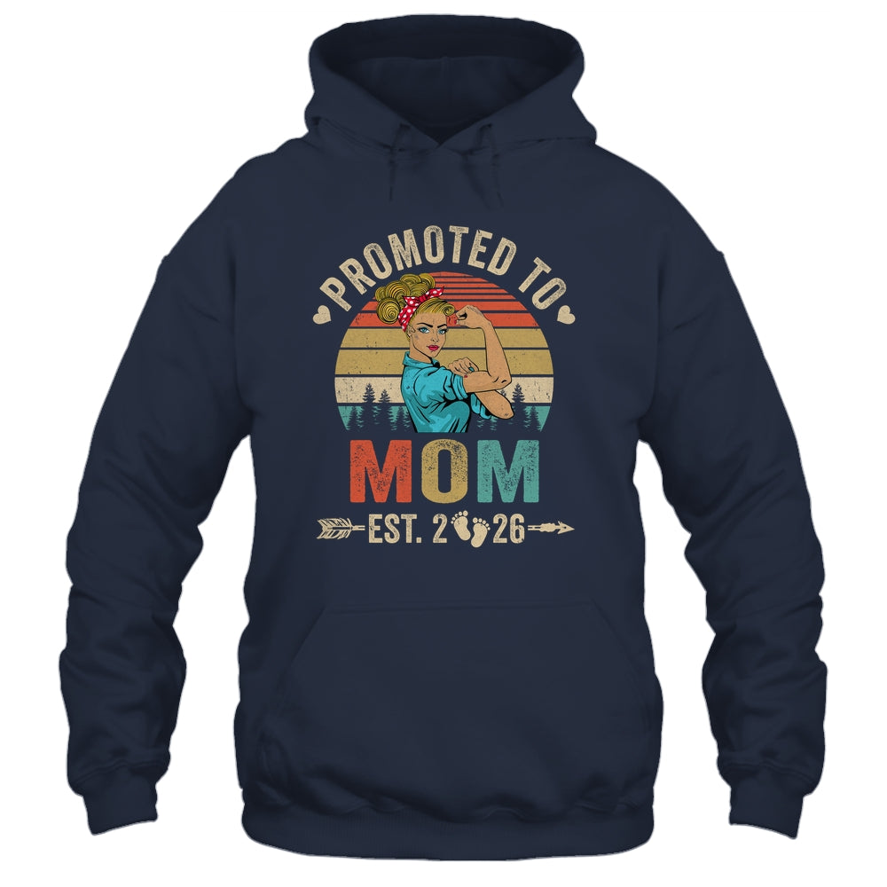 Promoted To Mom Est 2026 Retro First Time Mom Shirt & Tank Top | siriusteestore