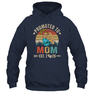 Promoted To Mom Est 2026 Retro First Time Mom Shirt & Tank Top | siriusteestore