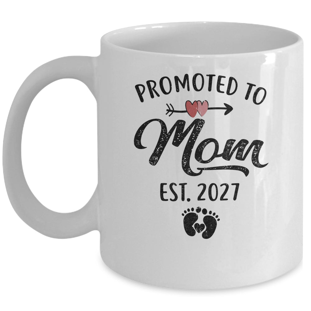 Promoted To Mom Est 2027 First Time Mothers Day Mug | siriusteestore