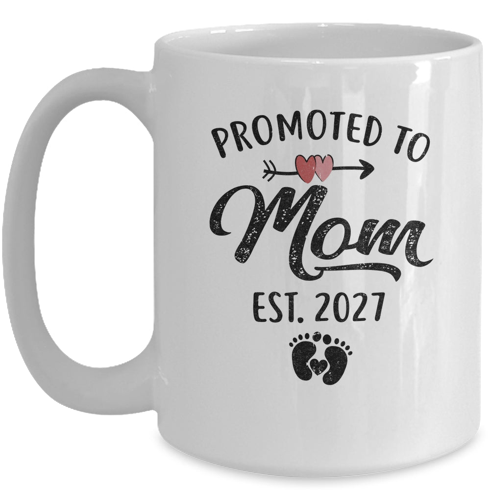 Promoted To Mom Est 2027 First Time Mothers Day Mug | siriusteestore
