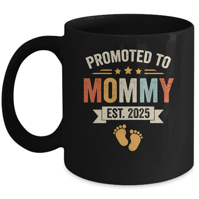 Promoted To Mommy 2025 Retro Soon To Be Mommy Est 2025 Mug | siriusteestore