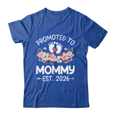 Promoted To Mommy 2026 First Time Floral New Mom Shirt & Hoodie | siriusteestore