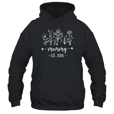 Promoted To Mommy 2026 Pregnancy Announcement Floral Shirt & Hoodie | siriusteestore