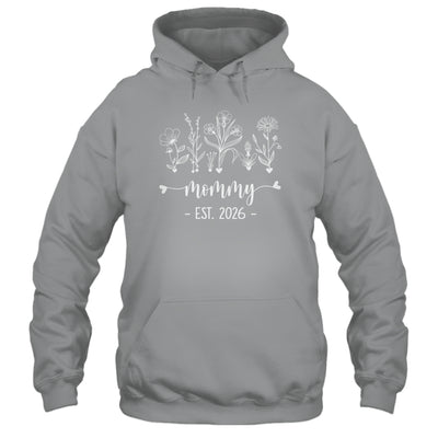 Promoted To Mommy 2026 Pregnancy Announcement Floral Shirt & Hoodie | siriusteestore