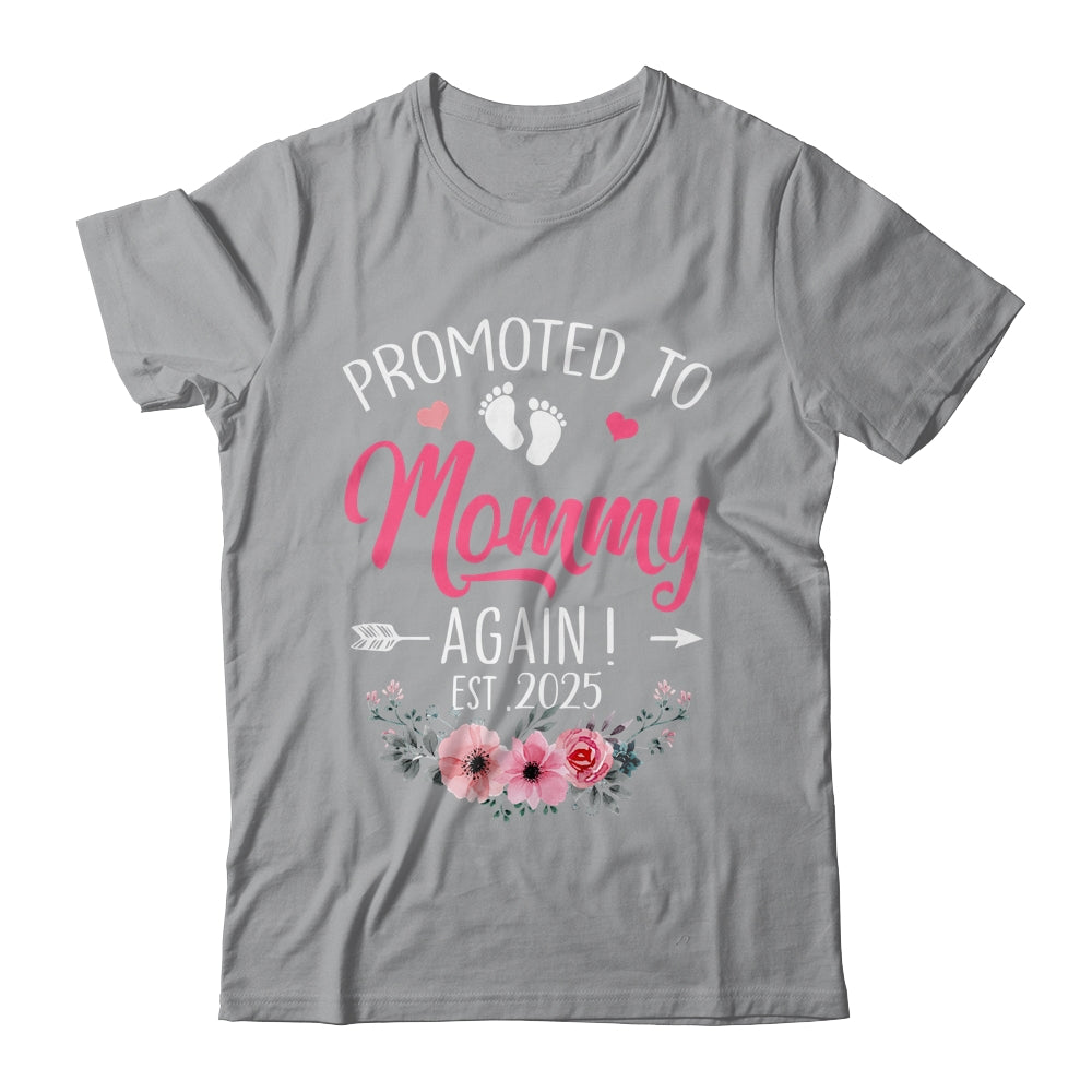 Promoted To Mommy Again Est 2025 Mothers Day Shirt & Tank Top | siriusteestore