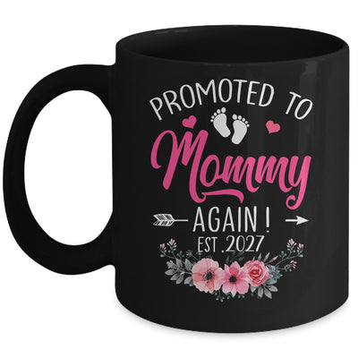 Promoted To Mommy Again Est 2027 Mothers Day Mug | siriusteestore