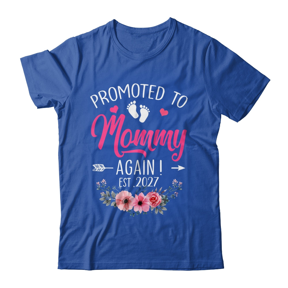 Promoted To Mommy Again Est 2027 Mothers Day Shirt & Tank Top | siriusteestore