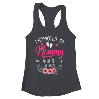 Promoted To Mommy Again Est 2027 Mothers Day Shirt & Tank Top | siriusteestore