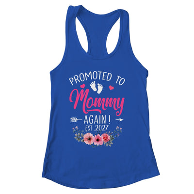 Promoted To Mommy Again Est 2027 Mothers Day Shirt & Tank Top | siriusteestore
