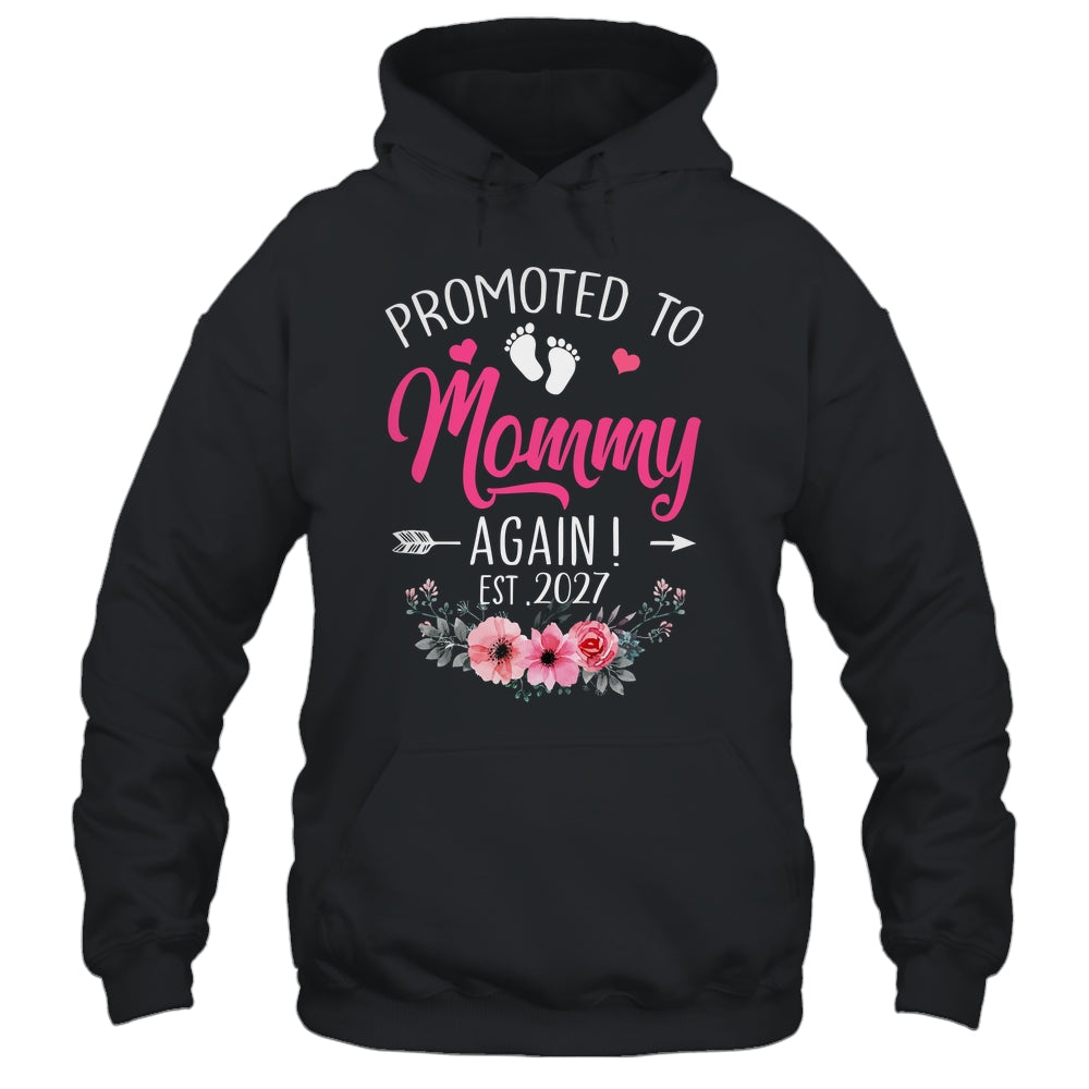 Promoted To Mommy Again Est 2027 Mothers Day Shirt & Tank Top | siriusteestore