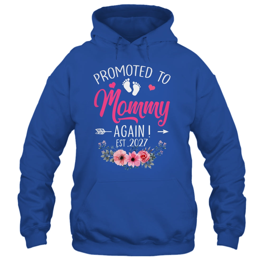 Promoted To Mommy Again Est 2027 Mothers Day Shirt & Tank Top | siriusteestore