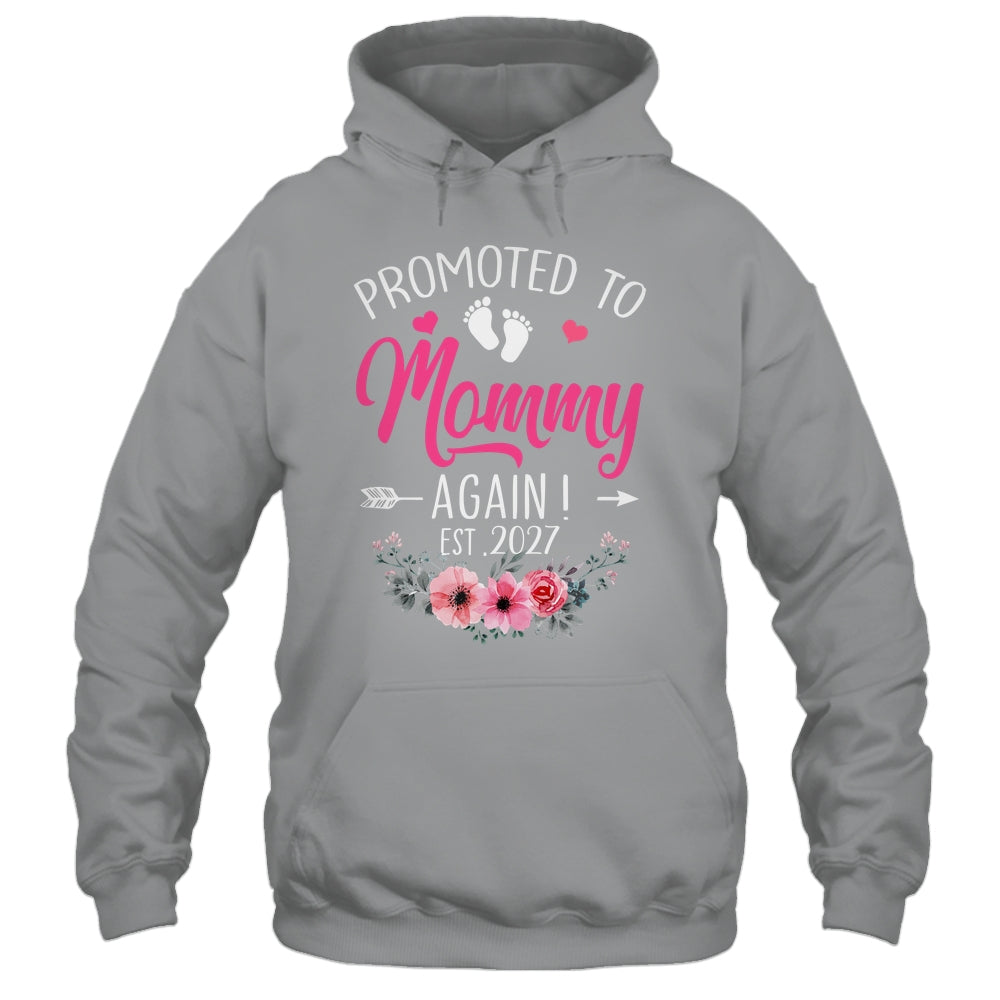 Promoted To Mommy Again Est 2027 Mothers Day Shirt & Tank Top | siriusteestore