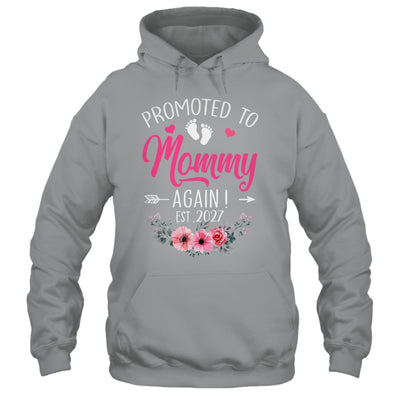 Promoted To Mommy Again Est 2027 Mothers Day Shirt & Tank Top | siriusteestore