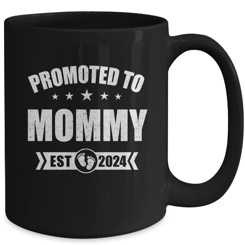 Promoted To Mommy Est 2024 Mothers Day First Time New Mom Ceramic Mug 11oz  15oz 
