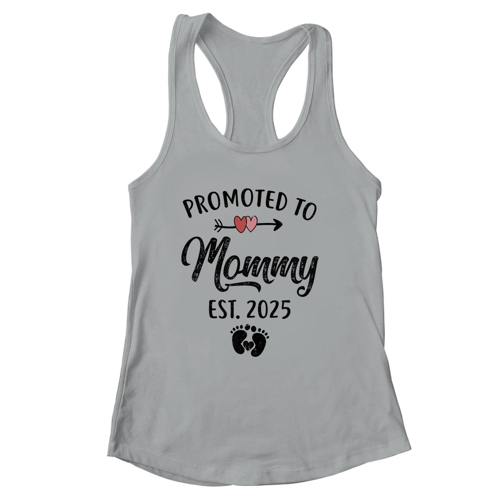 Promoted To Mommy Est 2025 First Time Mothers Day Shirt & Tank Top | siriusteestore