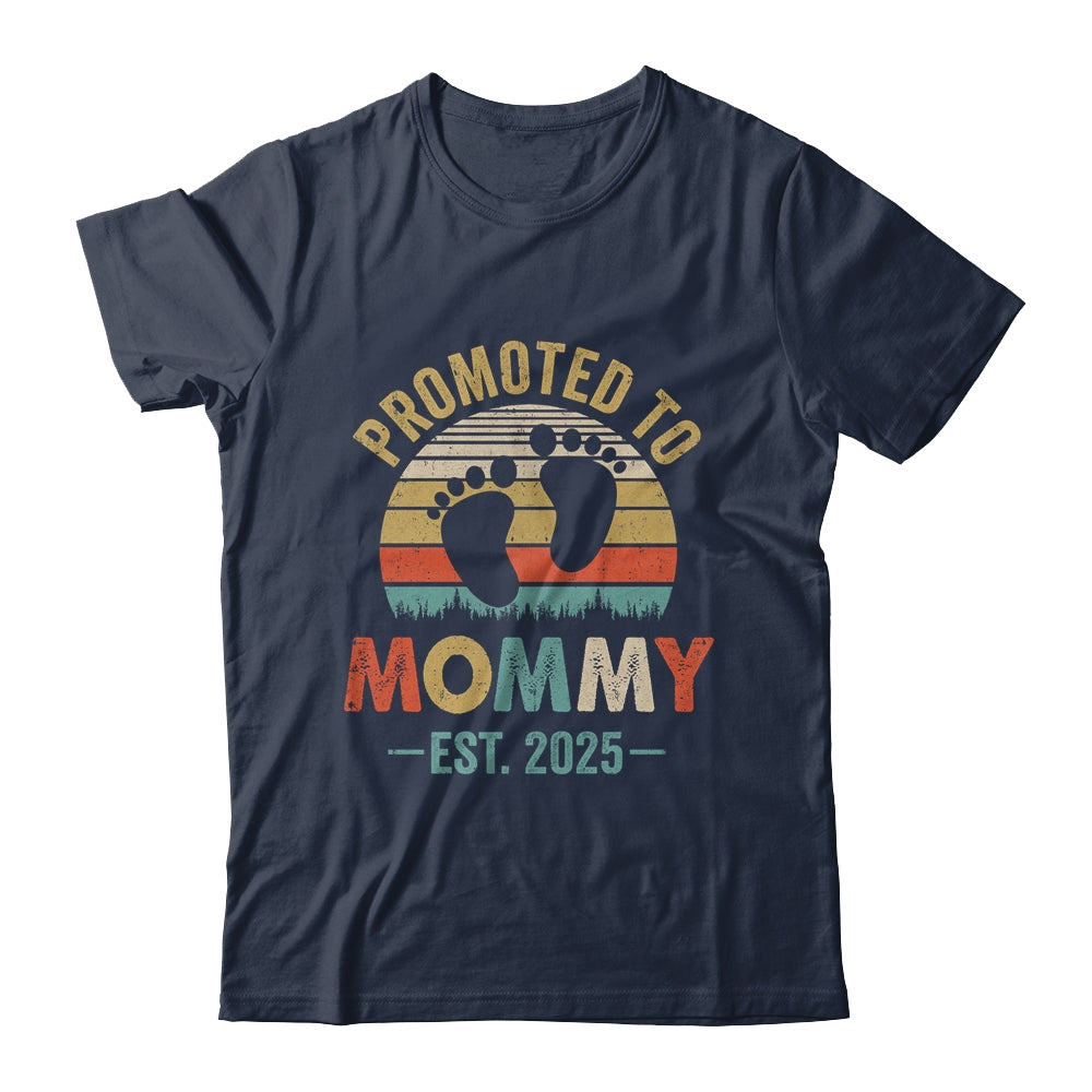 Promoted To Mommy Est 2025 Mothers Day Vintage Shirt & Tank Top | siriusteestore