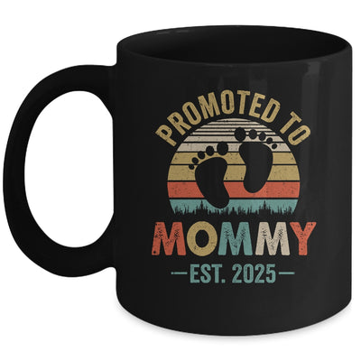 Promoted To Mommy Est 2025 Mothers Day Vintage Mug | siriusteestore
