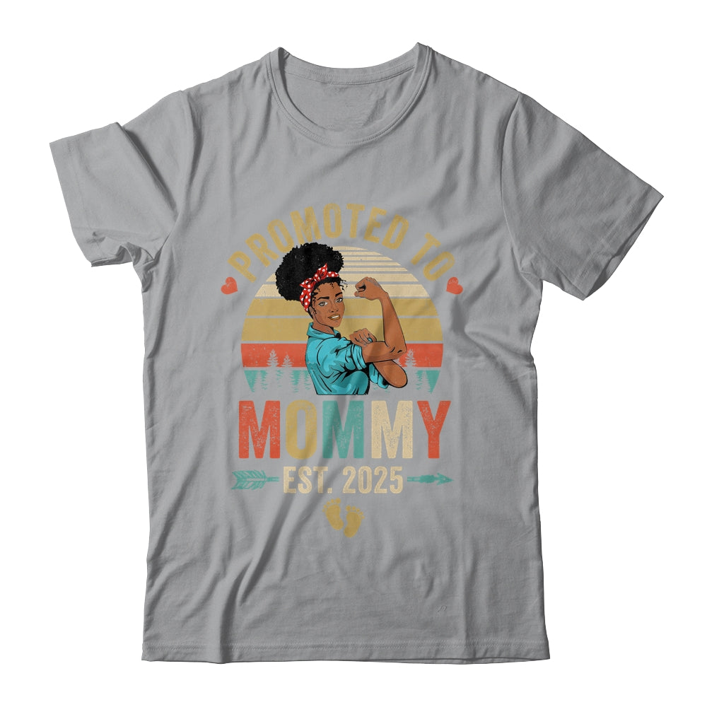 Promoted To Mommy Est 2025 Vintage First Time Mommy Shirt & Tank Top | siriusteestore