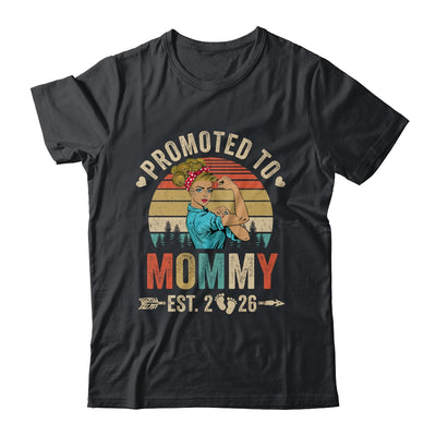 Promoted To Mommy Est 2026 Retro First Time Mommy Shirt & Tank Top | siriusteestore
