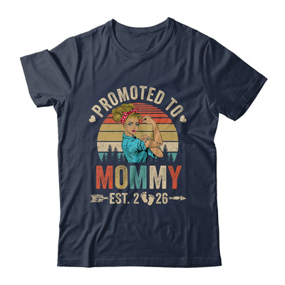 Promoted To Mommy Est 2026 Retro First Time Mommy Shirt & Tank Top | siriusteestore