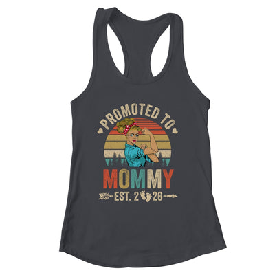 Promoted To Mommy Est 2026 Retro First Time Mommy Shirt & Tank Top | siriusteestore