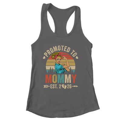 Promoted To Mommy Est 2026 Retro First Time Mommy Shirt & Tank Top | siriusteestore