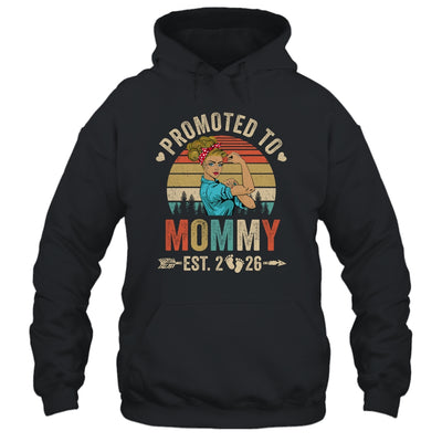 Promoted To Mommy Est 2026 Retro First Time Mommy Shirt & Tank Top | siriusteestore