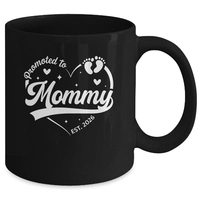 Promoted To Mommy Est 2026 Soon To Be New Grandmom Heart Mug | siriusteestore