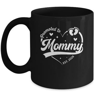 Promoted To Mommy Est 2026 Soon To Be New Grandmom Heart Mug | siriusteestore