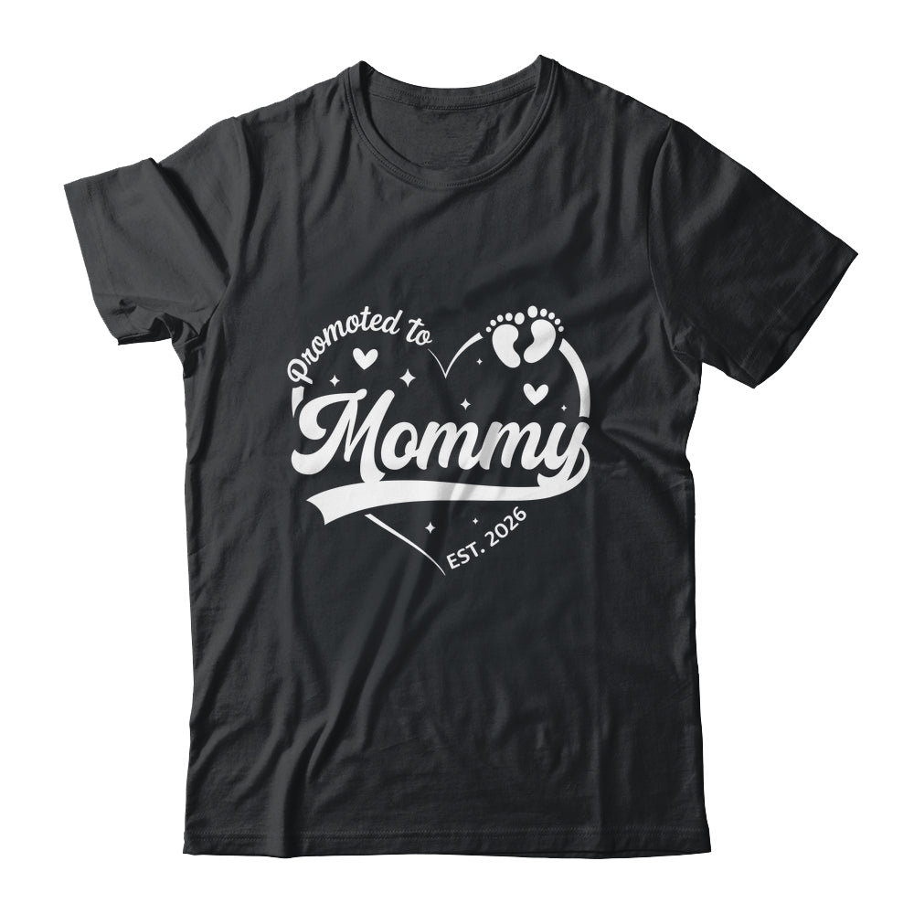 Promoted To Mommy Est 2026 Soon To Be New Grandmom Heart Shirt & Tank Top | siriusteestore