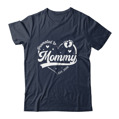 Promoted To Mommy Est 2026 Soon To Be New Grandmom Heart Shirt & Tank Top | siriusteestore