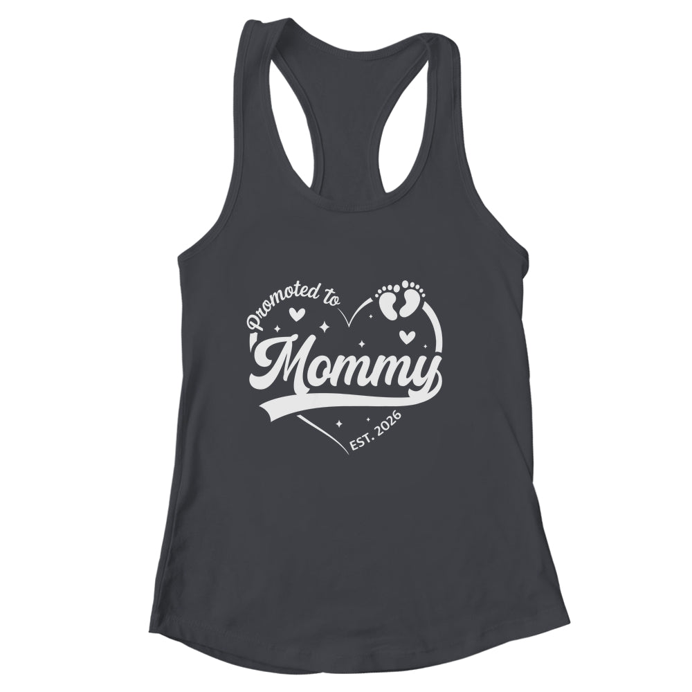Promoted To Mommy Est 2026 Soon To Be New Grandmom Heart Shirt & Tank Top | siriusteestore