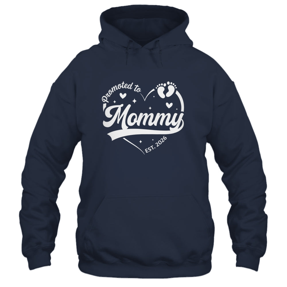 Promoted To Mommy Est 2026 Soon To Be New Grandmom Heart Shirt & Tank Top | siriusteestore