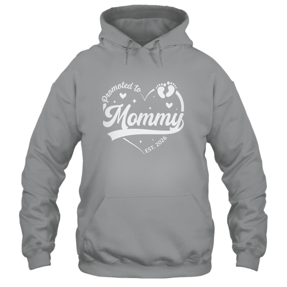 Promoted To Mommy Est 2026 Soon To Be New Grandmom Heart Shirt & Tank Top | siriusteestore
