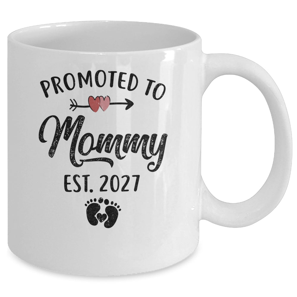 Promoted To Mommy Est 2027 First Time Mothers Day Mug | siriusteestore