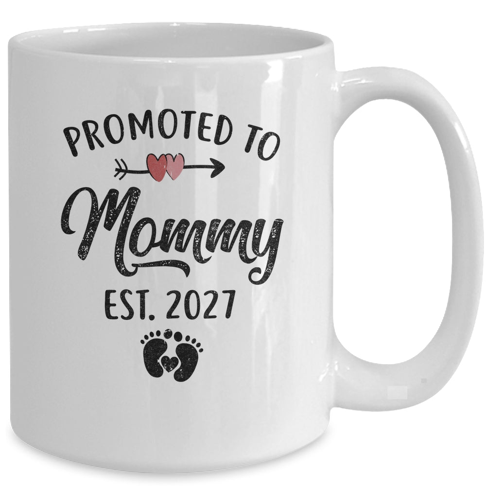 Promoted To Mommy Est 2027 First Time Mothers Day Mug | siriusteestore